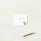 Klassieke Nep Gouden Appel Persoonlijke Leraar Post-it® Notes (Op bureau)