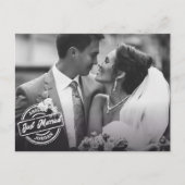 Klassieke 'net getrouwd'-foto aankondigingskaart (Voorkant)