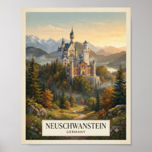 Klassieke Neuschwanstein Duitsland Reisposter Poster
