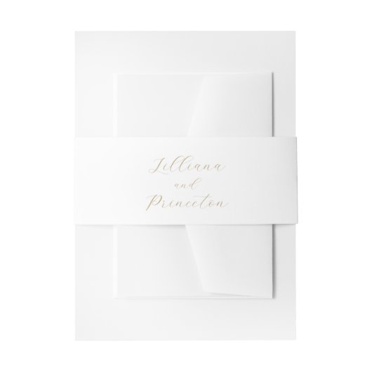 Klassieke Neutrale Elegante Bruiloft Uitnodigingen Wikkel (Voorkant Voorbeeld)