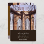 Klassieke New York Brooklyn Bridge Kaart (Voorkant / Achterkant)