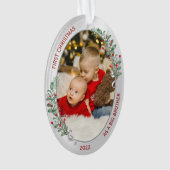 Klassieke Newborn 1e kerstBig Brother Ornament (voorkant)
