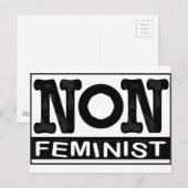Klassieke niet-feministische logo briefkaart (Voorkant / Achterkant)