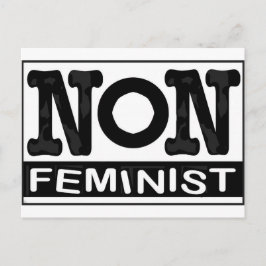 Klassieke niet-feministische logo briefkaart