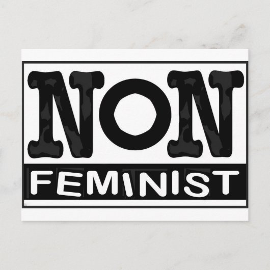 Klassieke niet-feministische logo briefkaart (Voorkant)