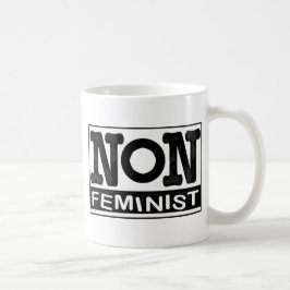 Klassieke niet-feministische logo koffiemok