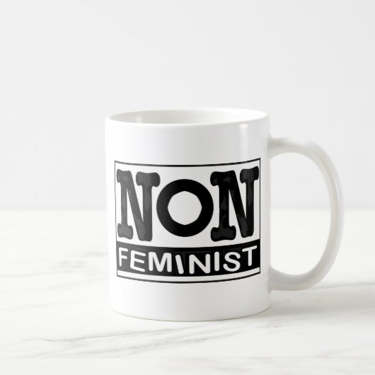 Klassieke niet-feministische logo koffiemok (Rechts)