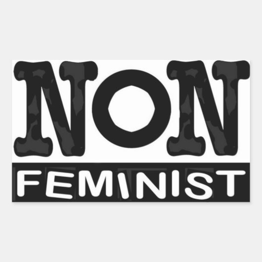 Klassieke niet-feministische logo sticker (Voorkant)