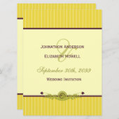 Klassieke nieuwe Paarse bruiloft Kaart (Voorkant / Achterkant)