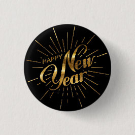 Klassieke Nieuwjaar 2026 Speld Knop Ronde Button 3,2 Cm