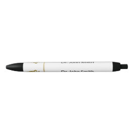 Klassieke Noble Elegante Gouden Zilveren Asclepius Zwarte Inkt Pen