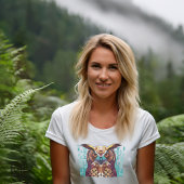 Klassieke Noble Great Horned Uil Portret Buiten T-shirt