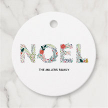 Klassieke noel Floral Typografie Kerstmis