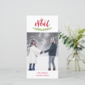 Klassieke Noel kerstvakantie fotokaart Feestdagenkaart (Staand voorkant)