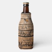 Klassieke noodlijdende rustieke schuur hout honing flesjeskoeler (Fles Voorkant)