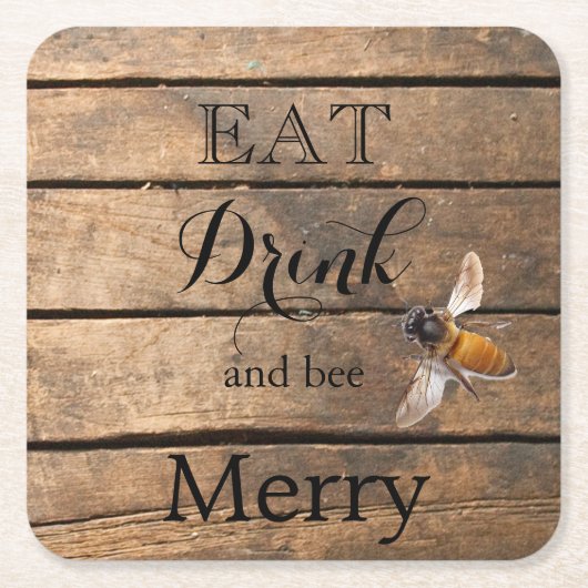 Klassieke noodlijdende rustieke schuur hout honing kartonnen onderzetters (Voorkant)