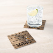 Klassieke noodlijdende rustieke schuur hout honing kartonnen onderzetters (Insitu)