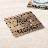 Klassieke noodlijdende rustieke schuur hout honing kartonnen onderzetters (Schuin)