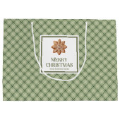 Klassieke Noordse Kerstcadeautas Elegante Schrift Groot Cadeauzakje (Achterkant)