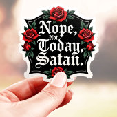 Klassieke Nope niet vandaag Satan Sticker