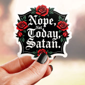 Klassieke Nope niet vandaag Satan Sticker