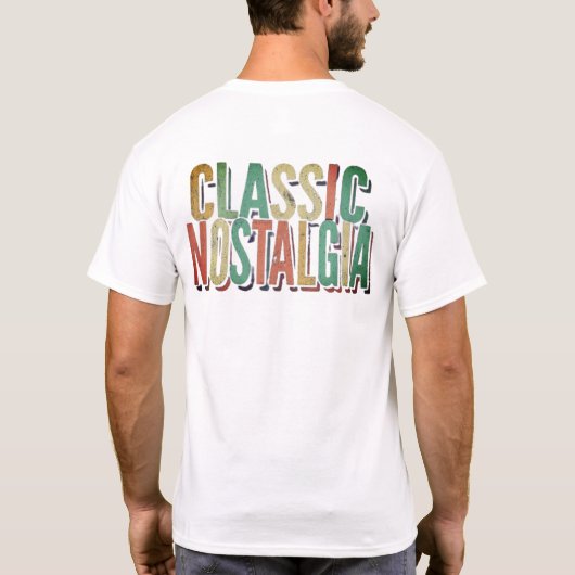 "klassieke nostalgie" i t-shirt (Achterkant)