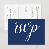 Klassieke, nostalgische en  "rsvp"-kaart RSVP kaartje (Voorkant / Achterkant)