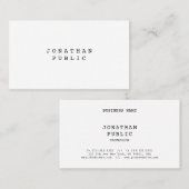 Klassieke nostalgische look minimalistisch elegant visitekaartje (Voorkant / Achterkant)