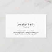 Klassieke nostalgische look Plain Calligraphic (st Visitekaartje (Achterkant)