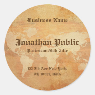 Klassieke nostalgische Sjabloon oud papier look Ronde Sticker