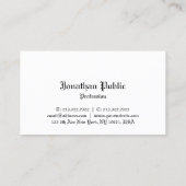 Klassieke nostalgische vormgeving voor professione visitekaartje (Achterkant)
