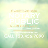 Klassieke Notaris Openbaar Promotie Wit Goud Raamsticker (Vel 3)