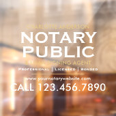 Klassieke Notaris Openbaar Promotie Wit Goud Raamsticker (Vel 2)