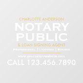 Klassieke Notaris Promotioneel Witgoud Raamsticker (Vel)