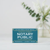 Klassieke Notaris Teal Goud Visitekaartje (Staand voorkant)