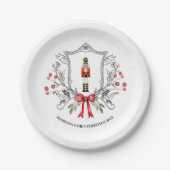 Klassieke Notenkraker Crest Papieren Bordje (Voorkant)