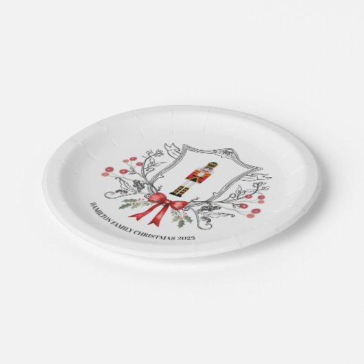 Klassieke Notenkraker Crest Papieren Bordje (Gekanteld)