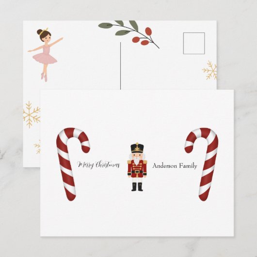 Klassieke Notenkraker Kerst Briefkaart (Voorkant / Achterkant)