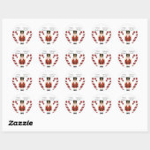 Klassieke Notenkraker Kerst Ronde Sticker (Vel)