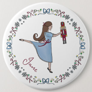 Klassieke Notenkraker Kerstballet Ronde Button 6,0 Cm