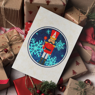 Klassieke Notenkraker met Sterrennacht Kerst Feestdagenkaart