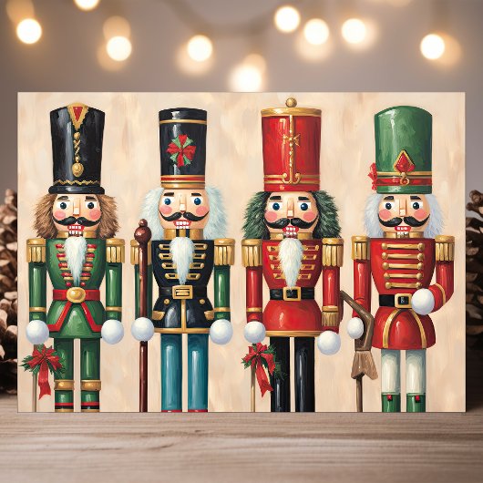 Klassieke  Notenkraker Soldiers Kerst Feestdagen Kaart
