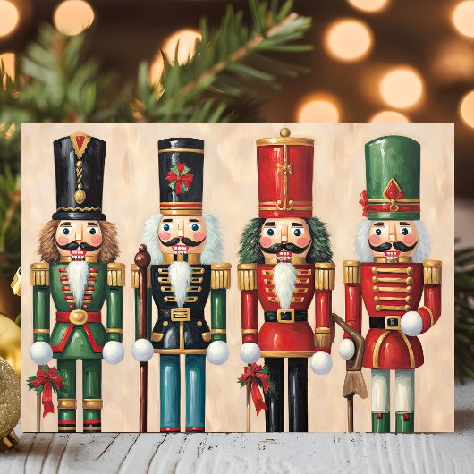 Klassieke  Notenkraker Soldiers Kerst Feestdagen Kaart