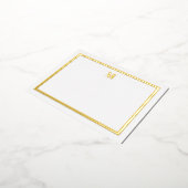 Klassieke notitiekaart met goud folie serif initia (Gedraaid)