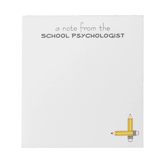 Klassieke notitiepad voor schoolpsycholoog notitieblok (Voorkant)