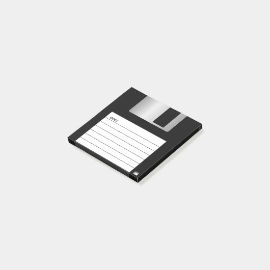 Klassieke notities voor diskette na verzending post-it® notes (Schuin)