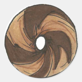 Klassieke NYC Breakfast Deli Marble Rye Bagel Food Ronde Sticker