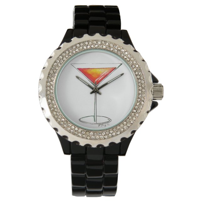 Klassieke NYC Cosmo Cosmopolitan Cocktail Watch Horloge (Voorkant)