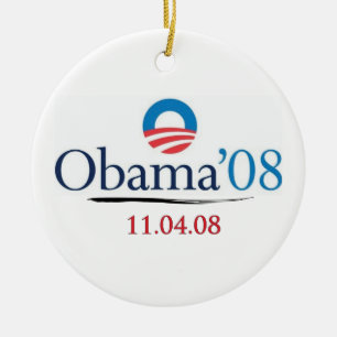 Klassieke Obama'08 Herdenkingsornament Keramisch Ornament