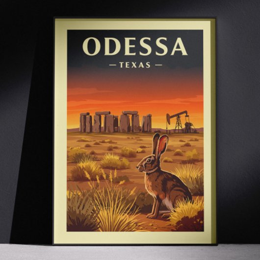 Klassieke Odessa Texas Poster